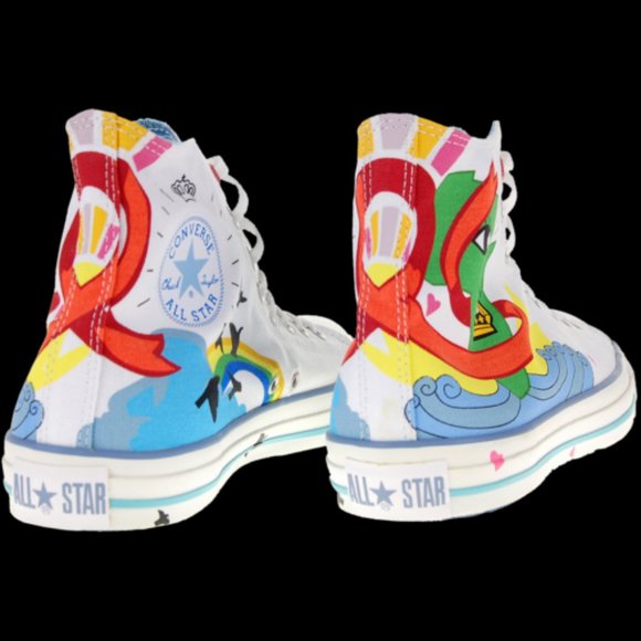 White Hi Top Converse ISO - Picture 2 of 4